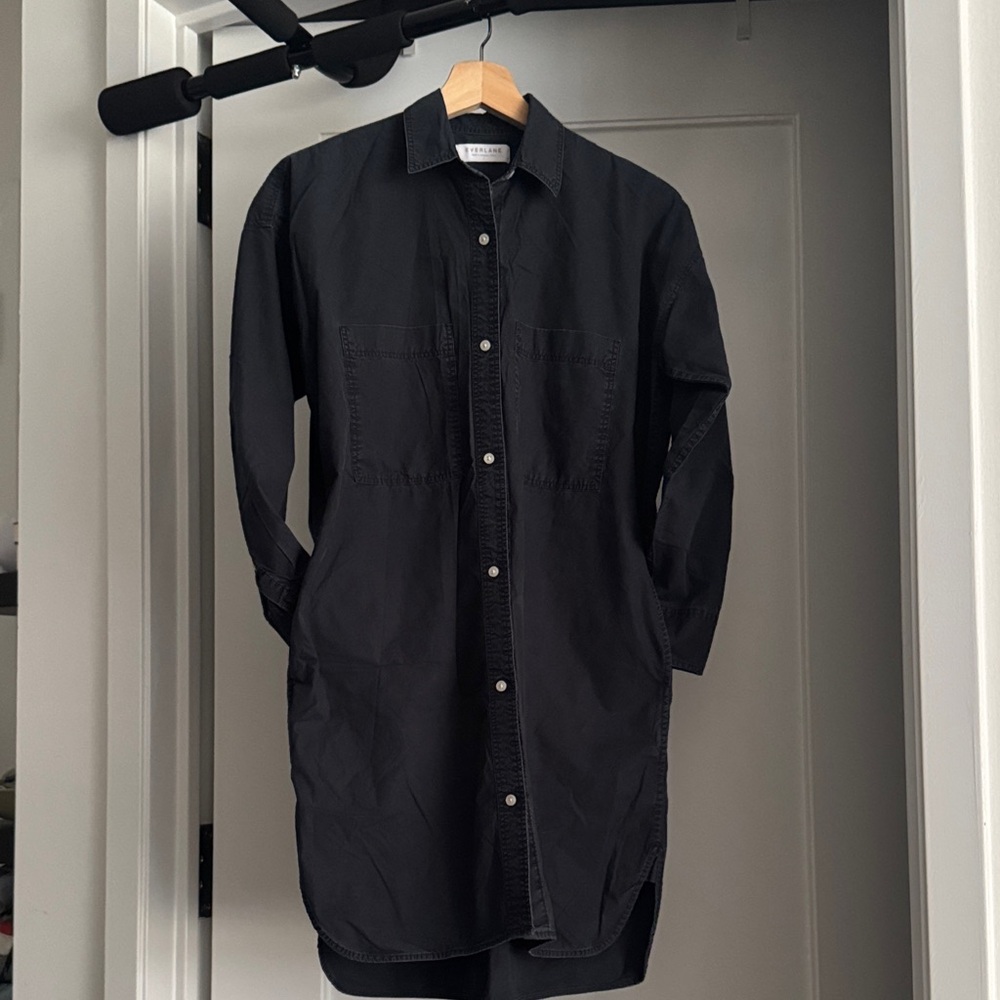 Everlane black shirt dress size 0